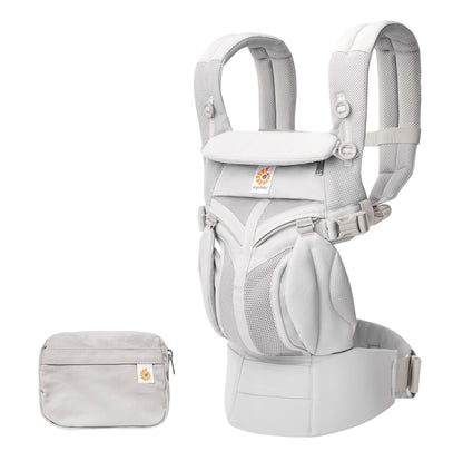 Ergobaby Babytrage, Omni 360 Cool Air Mesh mit 4 Positionen für Neugeborene bis Kleinkinder (0-4 Jahre), ergonomische Kindertrage und Rucksack, Mitternachtsblau
