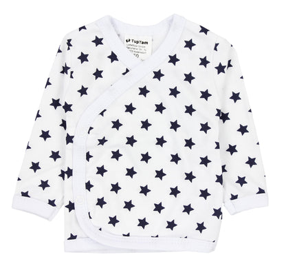 TupTam Baby Jungen Langarm Wickelshirt Baumwolle 5er Set