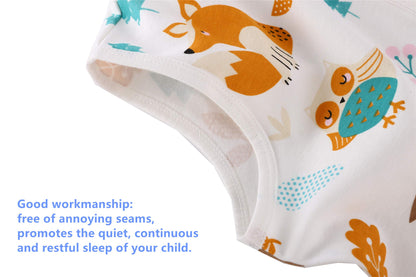 Chilsuessy Summer Baby Sleeping Bag, Small Children’s Sleeveless Pyjamas for Summer and Spring, 100 % Cotton