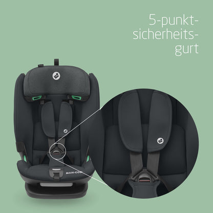 Maxi-Cosi Titan Plus i-Size, mitwachsender Kinderautositz, 15 Monat-12 Jahre (76-150 cm), G-CELL-Seitenaufprallschutz, 4 Liegepositionen, weiche Schaumstoffpolster in Kopfstütze, Authentic Black - Meloni2