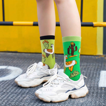 Belloxis Women's Socks 39-42 Horse Girls Gift Knee Socks Women's Rider Cotton Socks