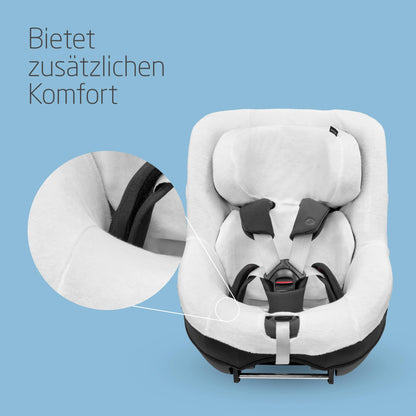 Maxi-Cosi Organic Cotton Car Seat Cover for Pearl 360, Mica (Eco) and Mica 360 S (Comfort), Soft, Breathable and Moisture Absorbing Material, Machine Washable, Natural White - Meloni2