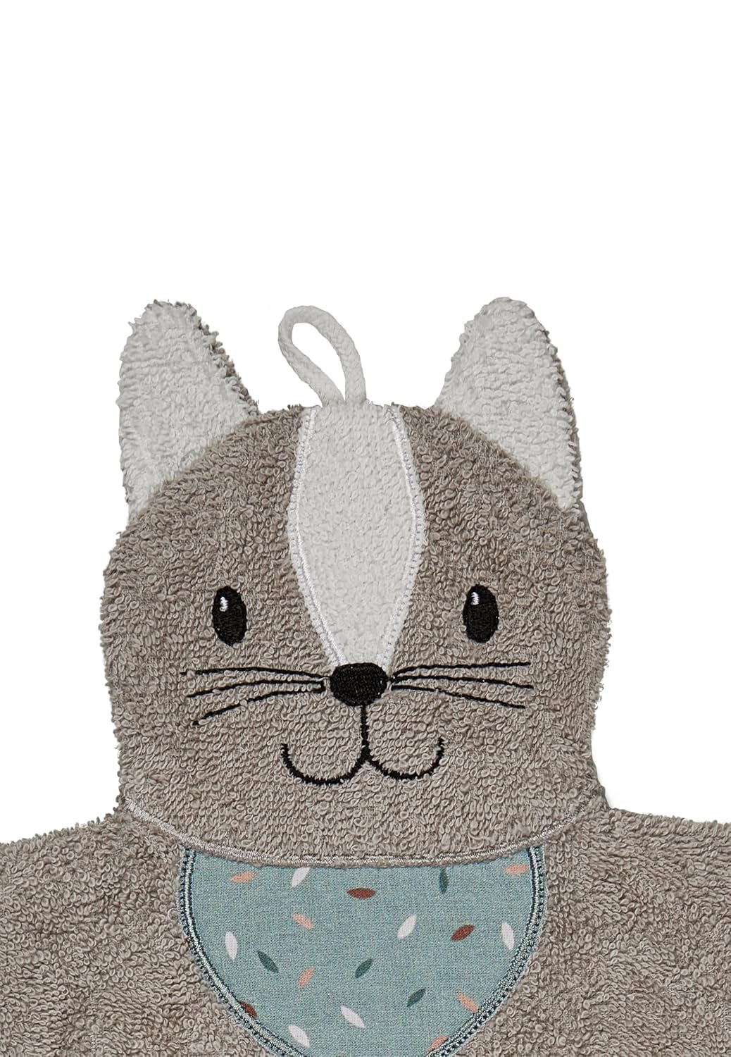 Sterntaler Waschhandschuhe Katze Lilly - Frottee Babywaschhandschuh aus saugfähiger, weicher Baumwolle, sorgt für Spaß beim Baden und Duschen - Baby und Kinder Waschlappen, grau