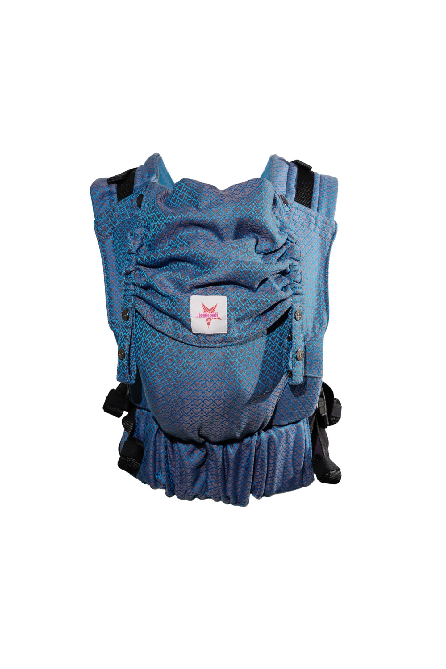 KOKADI Flip X Heart2Heart Cream (Unisize) - Die perfekte Kombi aus dem Komfort eines Fullbuckles und dem Tragen überkreuzt - Ab Geburt - 15 kg, handgefertigt aus 100% Bio-Baumwolle - Beige