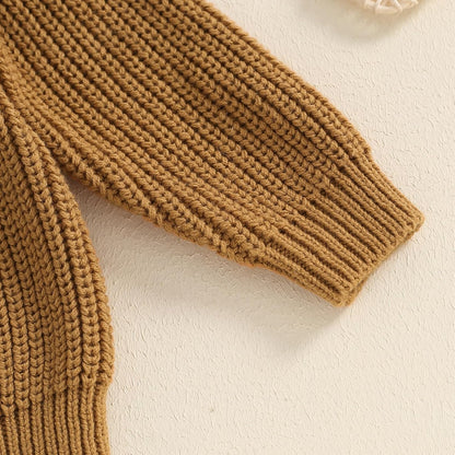 L&ieserram Baby Mädchen Jungen 1. Geburtstag Gestrickt Pullover Jumper Langarm Strickpullover Pulli Kleinkinder Kleidung Outfit Knitted Sweater 1 Jahr