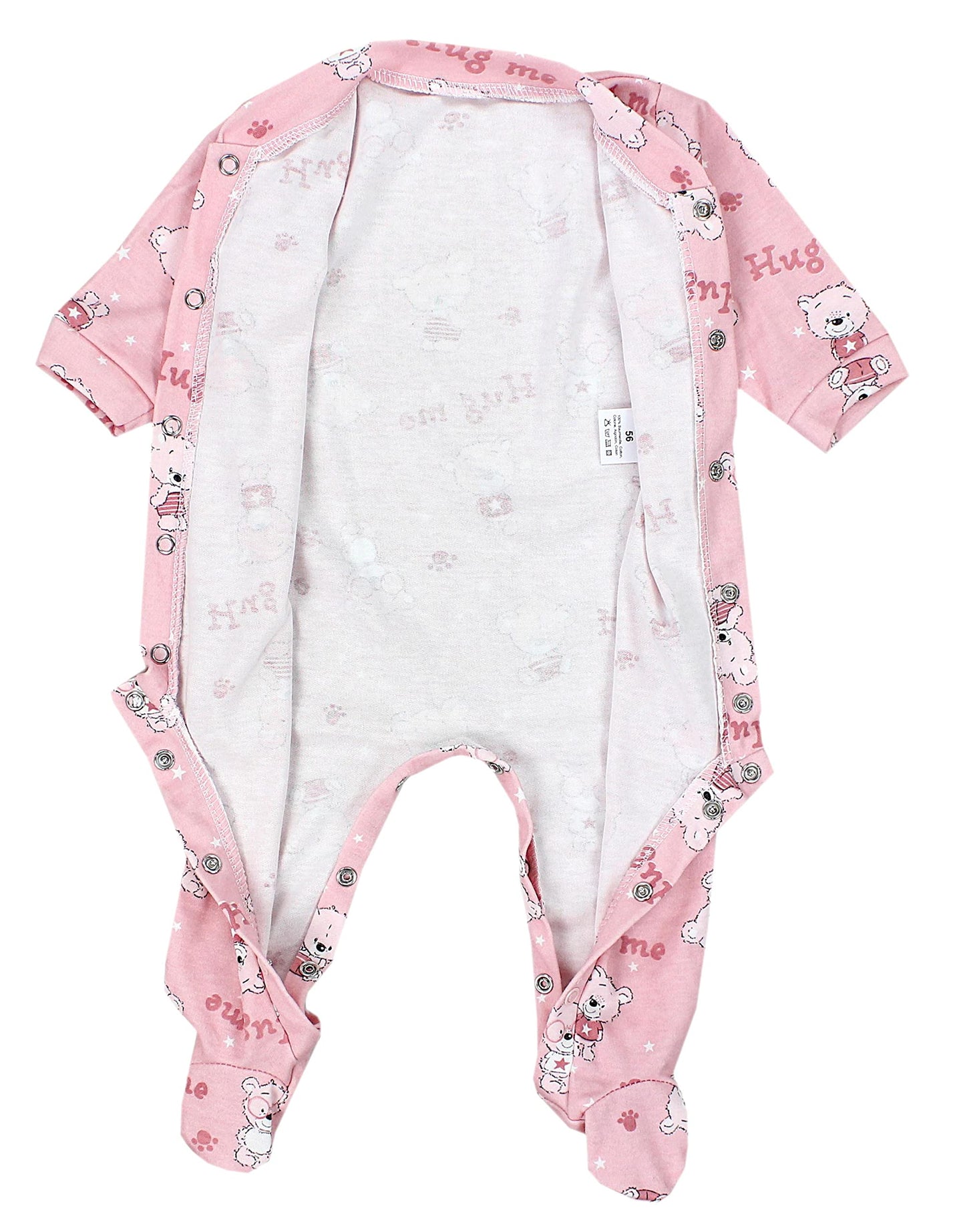 TupTam Baby Mädchen Schlafstrampler mit Fuß 3er Pack