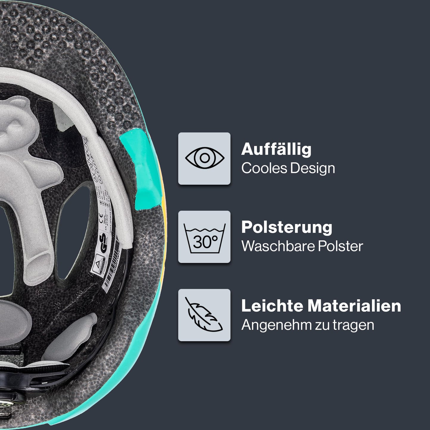 uvex oyo style - lightweight bicycle helmet for children - individual size adjustment - expandable with LED light 