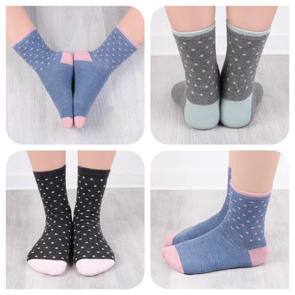 L&K-II 10/12 Paar Kinder Mädchen Socken aus Baumwolle Kleinkind niedliche Muster Kids Sneakersocken bunt 2808VA