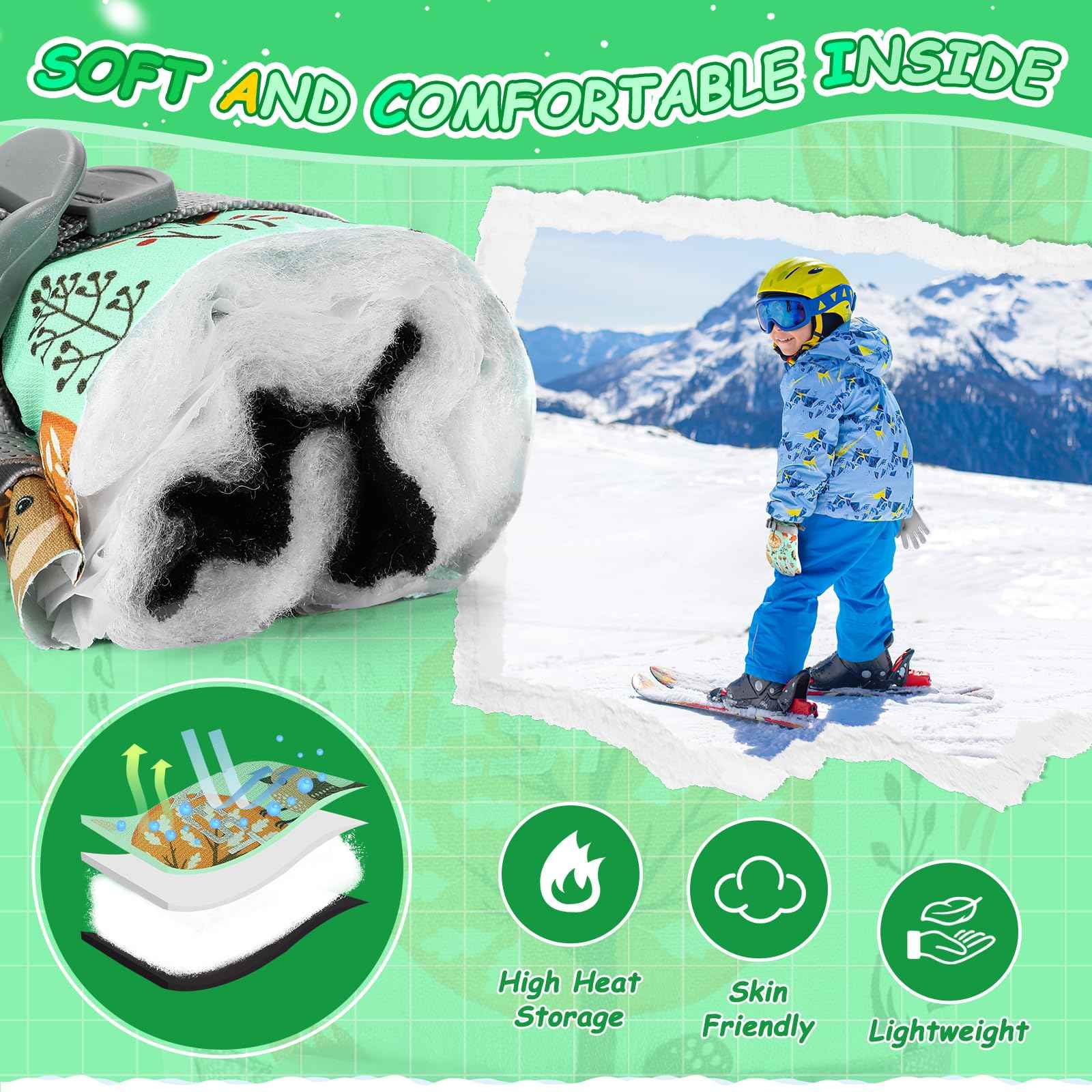 CYCLESPEED Kinder Winddicht Winterhandschuhe Warm Skihandschuhe Wasserdicht für 4-12 Jahre Mädchen Jungen Fahrradhandschuhe Outdoor Snowboarding