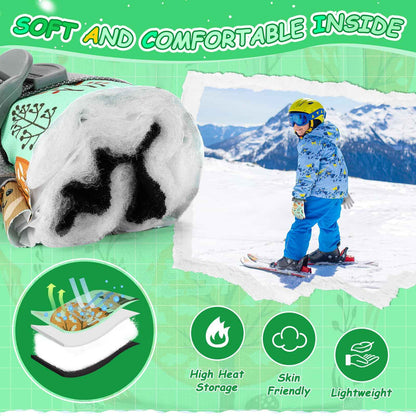 CYCLESPEED Kinder Winddicht Winterhandschuhe Warm Skihandschuhe Wasserdicht für 4-12 Jahre Mädchen Jungen Fahrradhandschuhe Outdoor Snowboarding