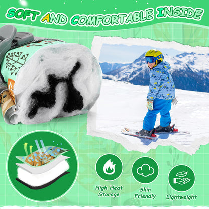 CYCLESPEED Kinder Winddicht Winterhandschuhe Warm Skihandschuhe Wasserdicht für 4-12 Jahre Mädchen Jungen Fahrradhandschuhe Outdoor Snowboarding