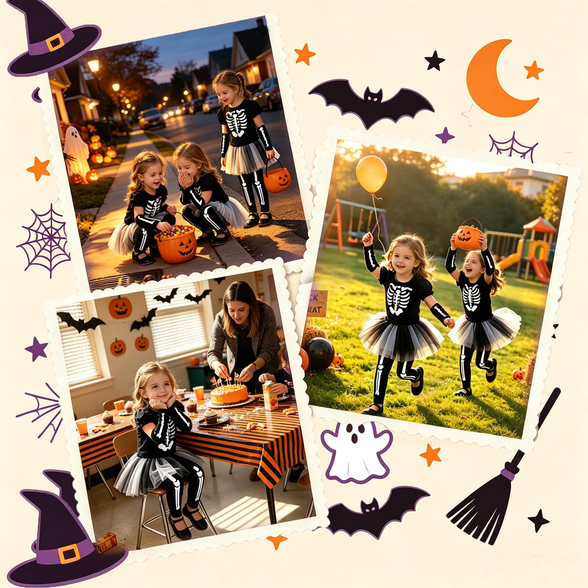 Halloween Kostüm Baby Fledermaus Skelett Strampler