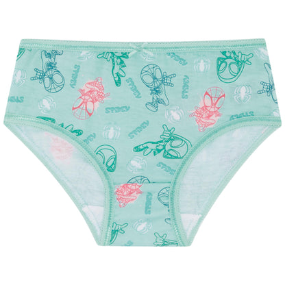 Marvel Spidey & Friends Slip für Mädchen, 100 % Baumwolle, 5 Stück
