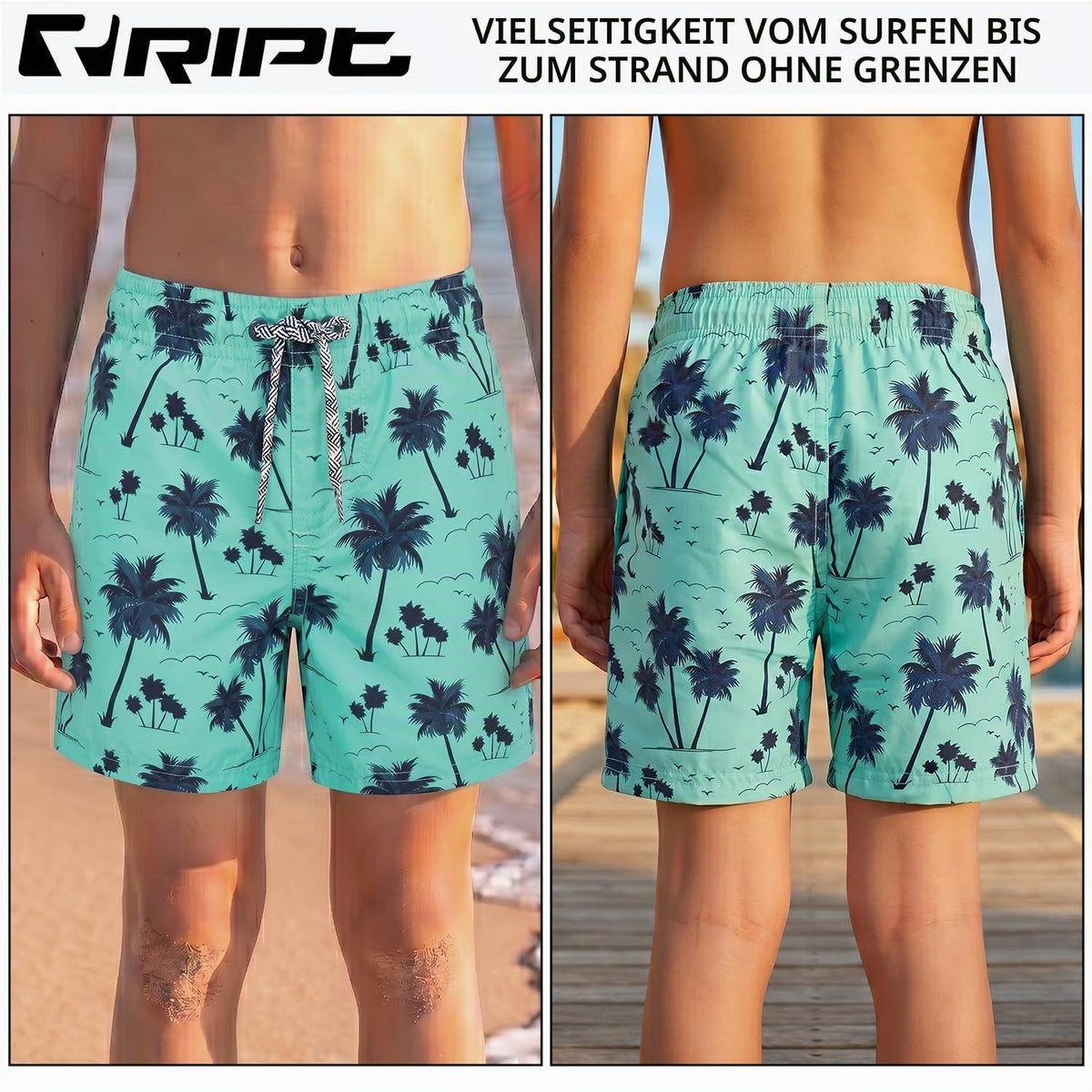 Schnelltrocknende Badeshorts für Jungen – UV50 Sonnenschutz für Aktiven Sommer Spaß