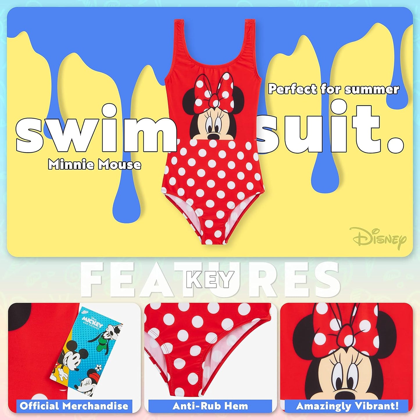 Disney Mädchen einteiliger Badeanzug, Bademode, Geschenke für Mädchen