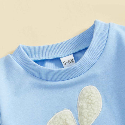 Geagodelia Baby Jungen Mädchen Ostern Outfit Kleidung Osterhase Babykleidung Set Sweatshirt Langarmshirt + Hose Neugeborene Kleinkinder Weiche Babyset My First Easter