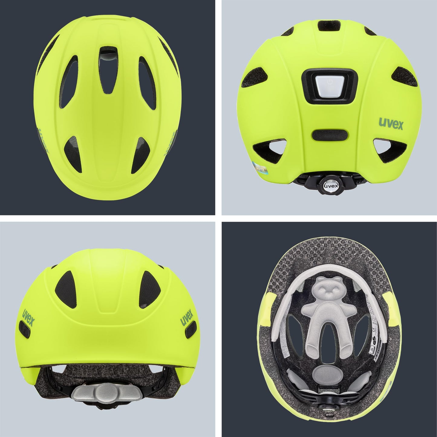 uvex oyo - leichter Fahrradhelm für Kinder - individuelle Größenanpassung - erweiterbar mit LED-Licht