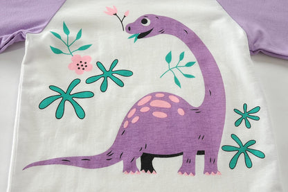 EULLA Kinder Mädchen Schlafanzüge Langarm Baumwolle Winter Pyjama Set Einhorn Prinzessin Dino Hase Eule Zweiteilig Nachtwäsche 1-10 Jahre 92 98 104 110 116 122 128 134 140