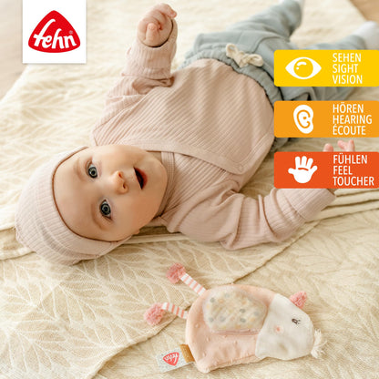 Fehn Knister Seestern – Activity Baby Raschel Spielzeug zum Greifen und Spielen - Activity-Rascheltier Babyspielzeug - Motorikspielzeug & Knisterspielzeug für Babys und Kleinkinder ab 0+ Monaten