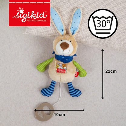 SIGIKID 40356 Spieluhr Hase Musik Mädchen und Jungen Babyspielzeug empfohlen ab Geburt mehrfarbig