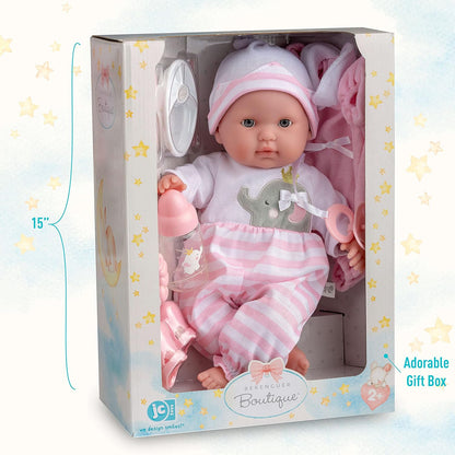 JC Toys Snowman Newborn, 38 cm, Soft Body, with Accessories