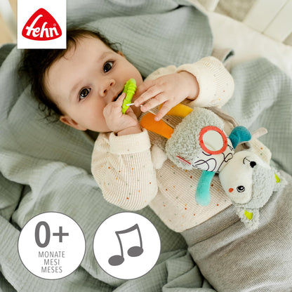 Fehn Mini-Spieluhr Otter – Kuscheltier & Einschlafhilfe: Aufzieh-Spieluhr mit sanfter Melodie Brahms Wiegenlied beruhigt in jeder Situation – für Babys und Kleinkinder ab 0+ Monaten