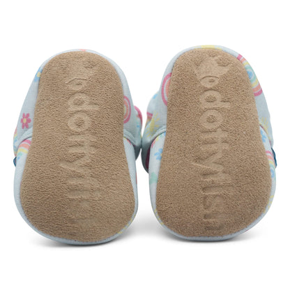 Dotty Fish Baby Winter Boots - Warm Non-Slip Cotton Crawling Shoes with Suede Sole - 0-24 Months
