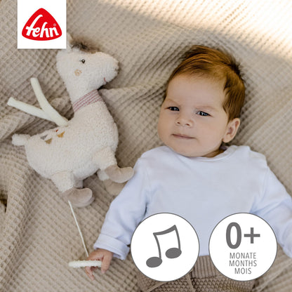 Fehn 154566 Music clock star - catch-up music box with removable playground for hanging on bed, stroller or baby bowl, for babies and toddlers from 0+ months, star, babylove, about 20cm