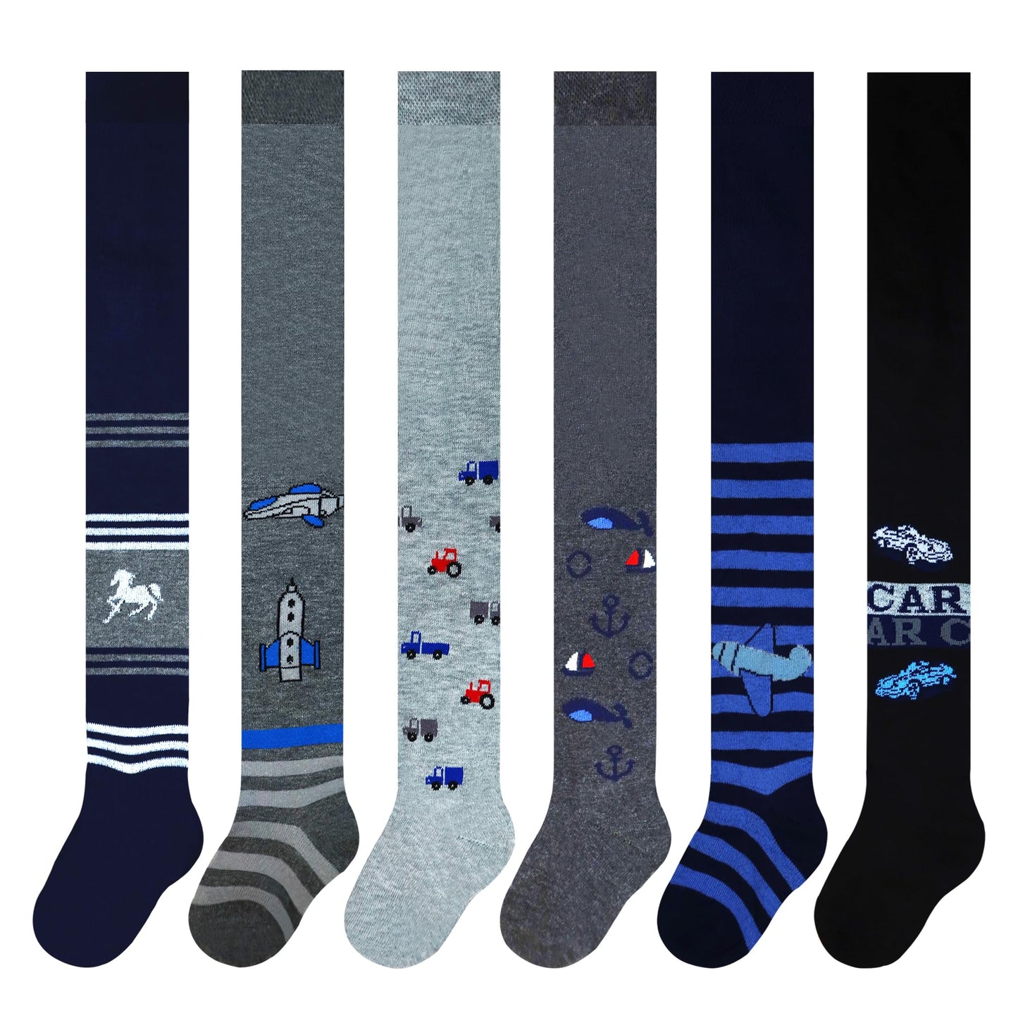 MRCC Pack of 6 boys children's knitted tights baby tights fine knitted cotton 12999