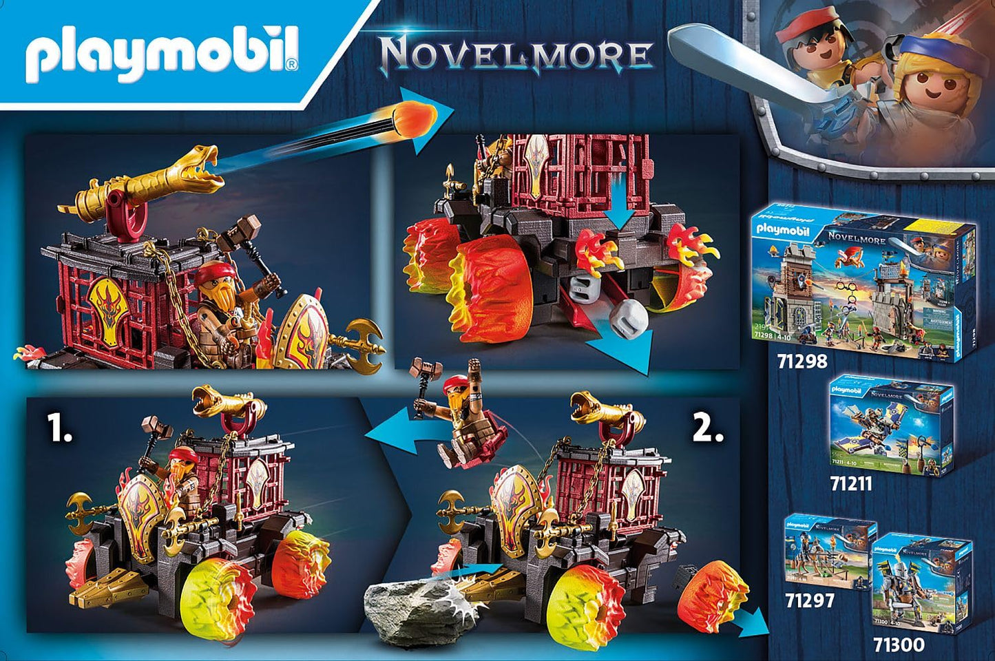 PLAYMOBIL Novelmore 71642 Arwynns Castle, Knight's Castle, Includes Three Knights and Numerous Accessories for Realistic Battles, Action-packed Toy for Children from 4 Years