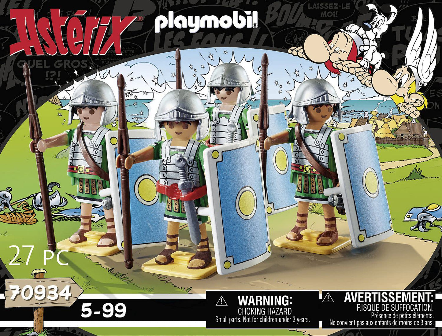 PLAYMOBIL Asterix 71542 Roman Camp, Exciting Conquest of the Camp by the Gauls, Includes Magic Potion for More Body Strength, Detailed Toy for Children from 5 Years