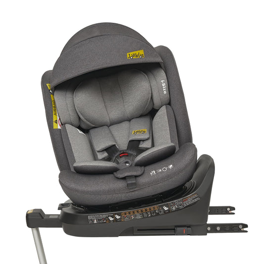 Jovikids 360° Drehbar Kindersitz mit ISOFIX, i-Size 40-150cm(ab Geburt -12 Jahre) Baby Autositz Reboarder mit Liegefunktion & Abnehmbar Vordach, ECE R129 (Rosa) - Meloni2
