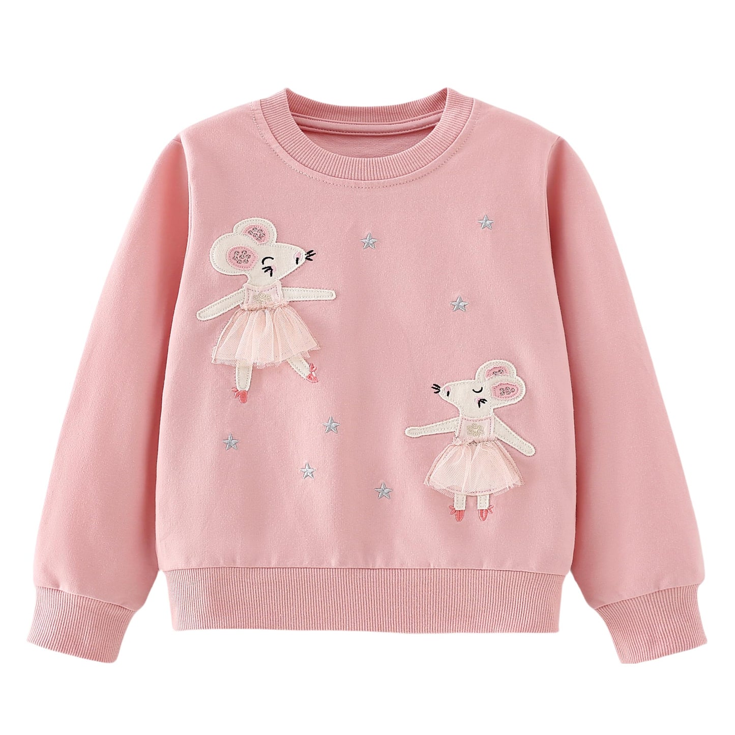 Sweatshirt Mädchen Pullover Kinder Mädchen Baumwolle Langarm Shirt Einhorn Bunny Warm Tops 2-8 Jahre Größe 92 98 104 110 116 122 128