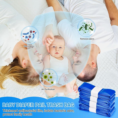 Gigmeta Nappy Bin Refill Cassettes, Pack of 9 Nappy Bin Refill Bags Compatible with AngelCare & Litter Locker & Tommee Tippee Sprout Nappy Bin, Excellent Sealing and Toughness
