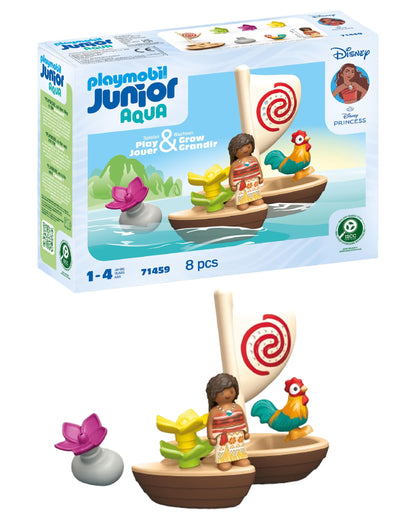 PLAYMOBIL JUNIOR | Disney | Vaianas Katamaran | nachhaltiges Spielzeug aus biobasierten Kunststoffen | für Kinder ab 1 Jahr | 71459