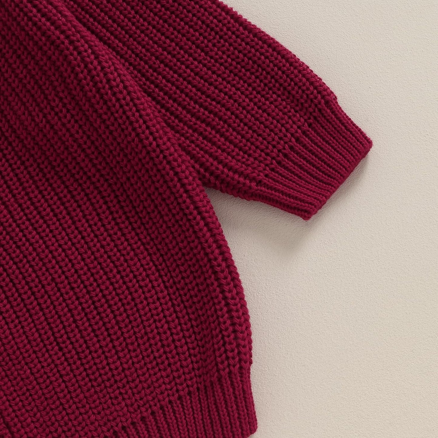 FOMOYUU Strickjacke für Kleinkinder und Neugeborene, Mädchen, langärmelig, Knopfleiste, Sweatshirt, Jacke, Herbst-Outfits