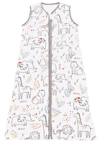 Chilsuessy Summer Baby Sleeping Bag, Small Children’s Sleeveless Pyjamas for Summer and Spring, 100 % Cotton