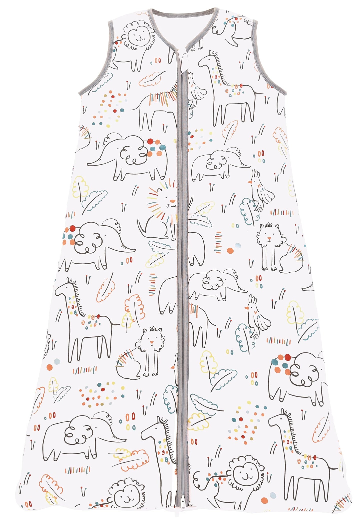 Chilsuessy Summer Baby Sleeping Bag, Small Children’s Sleeveless Pyjamas for Summer and Spring, 100 % Cotton
