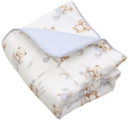 TupTam Krabbeldecke für Baby 120x120 cm - Gepolsterte Spieldecke Baby Baumwolle, XXL, OEKO-TEX, Weich & Hautfreundlich, Farbe: Wald/Beige - Meloni2