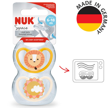 NUK Space Schnuller | 0–6 Monate | Schnuller mit extra Belüftung | BPA-freies Silikon | Disney Winnie Puuh | 2 Stück - Meloni2
