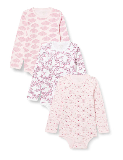 Unisex Baby Bodysuit, Langarm, 100% Baumwolle (3er und 6er Pack)