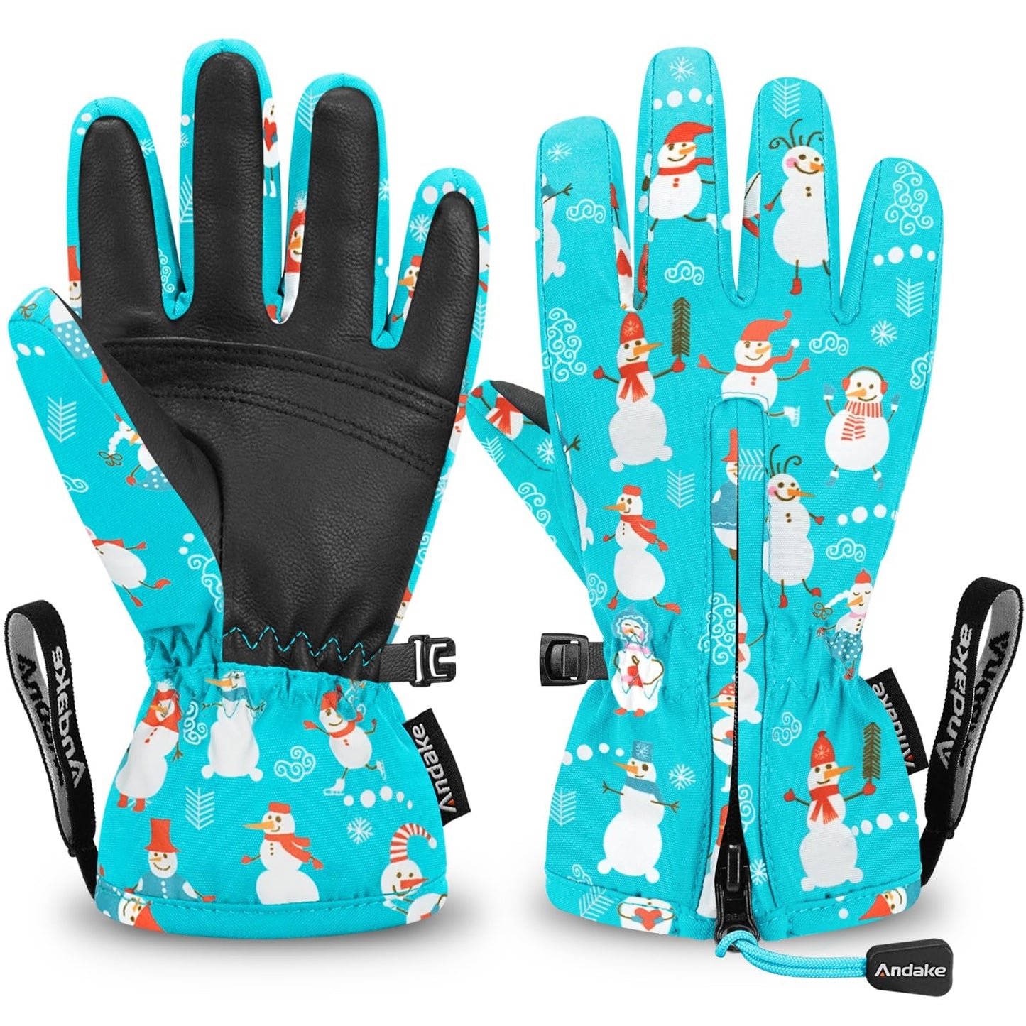 Andake Children's gloves, windproof, waterproof, warm winter gloves, skiing, outdoor sports, riding gloves, boys and girls