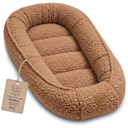 Nestchen Baby - Babynestchen Neugeborene Minky Babynest für Kinderbett Vielseitiges tragbar Nest kuschelnest zubehör für babybett warm Winter coccon Teddybären
