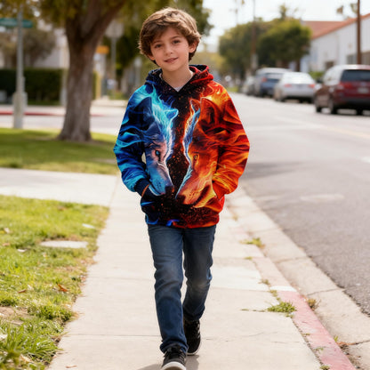 Fanient Children's / Boys' / Girls' Hoodies, 3D Print, Vivid Animal Cartoon Graphic Sweatshirt, Pocket Pullover Hoodie for 6-16 Years 