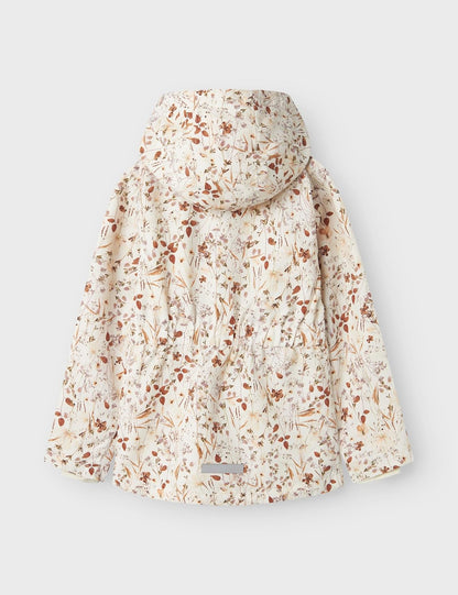 Name it kids Mädchen Nkfmaxi Li Jacket Aop, Whisper White, numeric_134