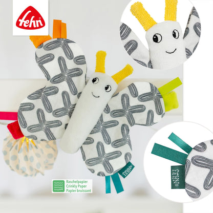 Fehn Knister-Seestern – Activity-Rascheltier zum Greifen & Lauschen | Fördert Sinne und Motorik – zum Geräusche erzeugen und Spielen – für Babys und Kleinkinder ab Geburt