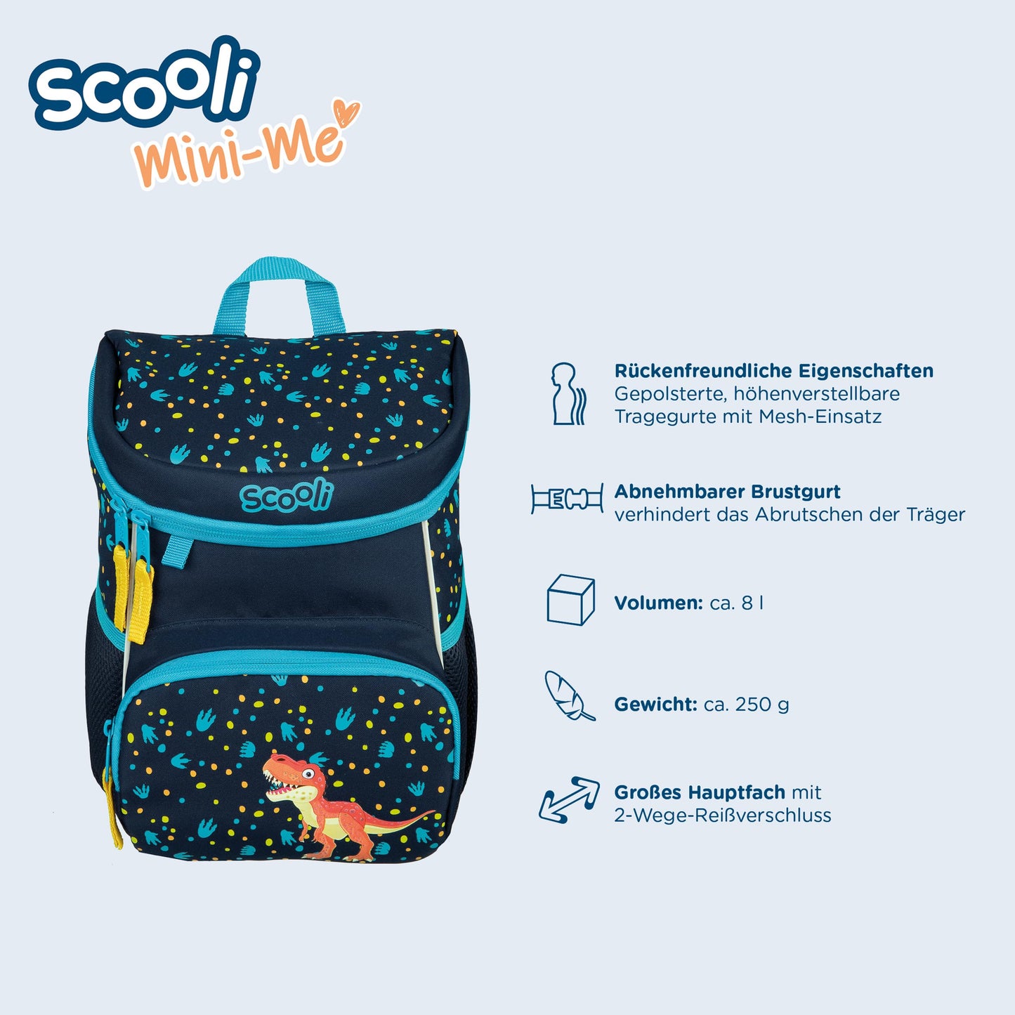Scooli – Mini Me Kindergarten Rucksack – leichter Kinderrucksack – Vorschulrucksack – gepolsterte Träger