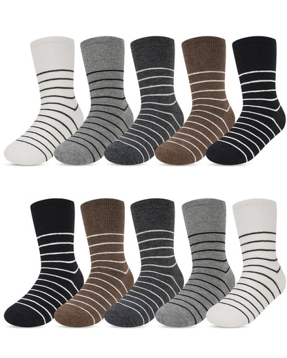 Kyopp 10 Paar Socken Kinder Mädchen und Jungen Klassisch Socken Lustig Cotton Socken Crew Socks Winter/Sommer