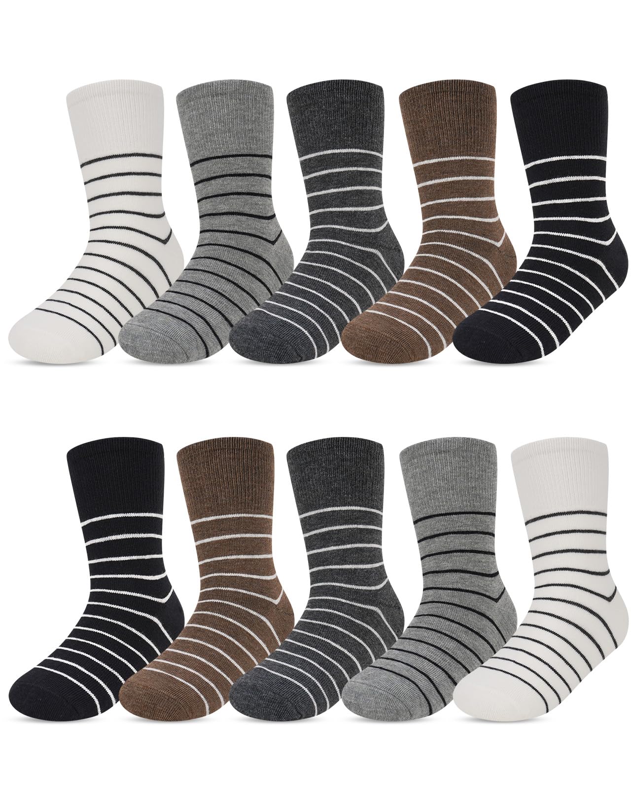 Kyopp 10 Paar Socken Kinder Mädchen und Jungen Klassisch Socken Lustig Cotton Socken Crew Socks Winter/Sommer