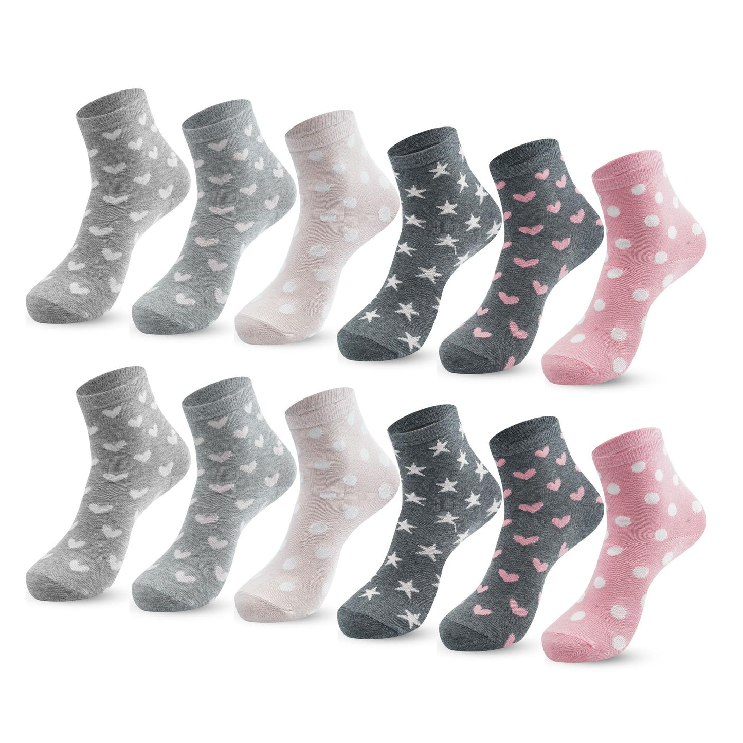 Libella 10/12er Kinder Mädchen Sneaker Socken Kids Füßlinge Sneakersocken bunt 2108VA